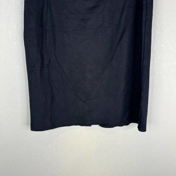 Halston Women's Elastic Waist Pull-On Skirts Flat Front Back Slit‎ Black Size XL - Picture 4 of 11